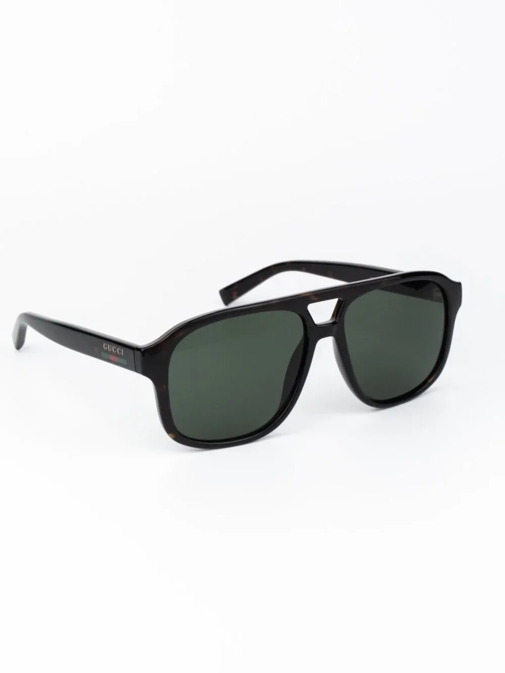 Gucci Men Sunglasses Havana Green Pilot GG1856S 002 NEW AUTHENTIC
